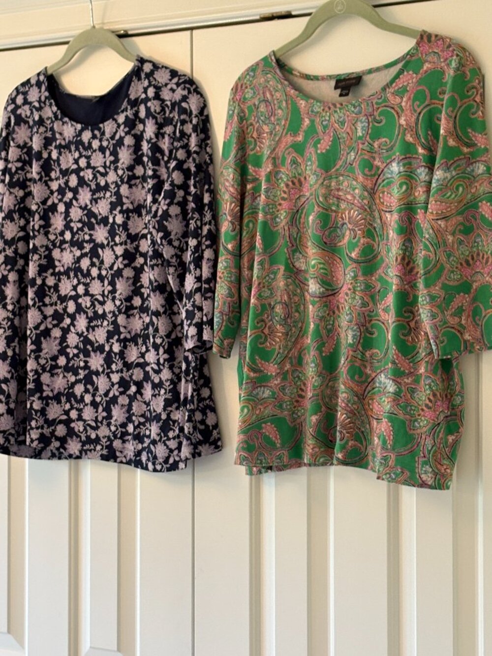 NWOT Two J. Jill Wearever Ballet-Sleeve Crew Neck Tops  Sz M